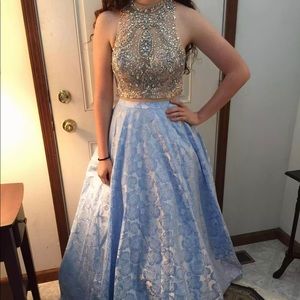 Two Piece Prom Dress Size 8